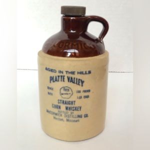 Vintage McCormick Platte Valley Whiskey Jug 1/2 pint EMPTY